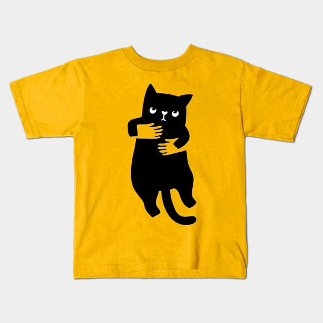 hold your cat design Kids T-Shirt by FaRock